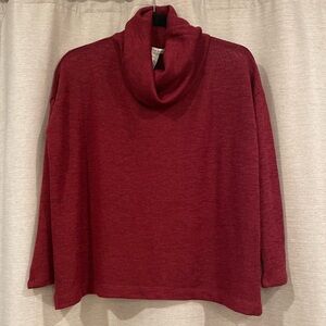 Maroon/Red Thin Knit Sweater Open Back Size XS